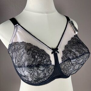 NWT Wacoal Lace Full Coverage Underwire Bra - Style # 855186 - 44H